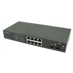 MetroBlazer MB1210S+ managed gigabit switch, 8 x 1G RJ45 ports, 2 x 1G SFP slots 