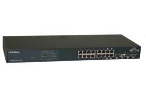 MetroBlazer MB1216S managed gigabit switch, 12 x 1G RJ45 ports + 4 x 1G SFP/RJ45 shared slots